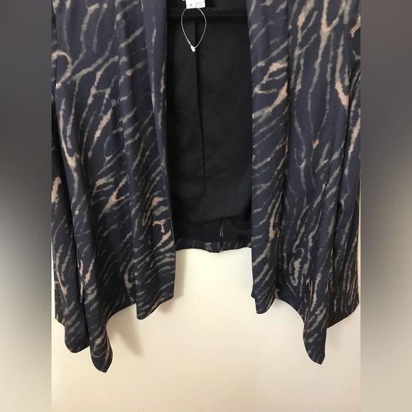 HAUTE Hippie Womens Animal Print Open Front Lined Asymmetrical Blazer Size 8 - Picture 6 of 16